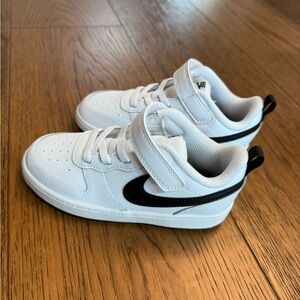Brand-New Nike Kids White Court Borough Low 2 Velcro Sneakers